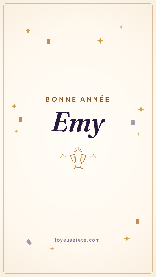 Image « Bonne année Emy » au format story