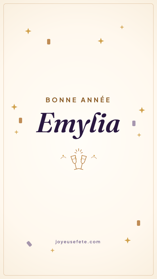 Image « Bonne année Emylia » au format story