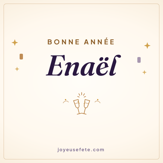 Image carrée « Bonne année Enaël » pour WhatsApp