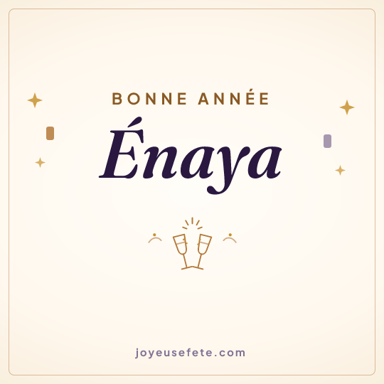 Image carrée « Bonne année Énaya » pour WhatsApp