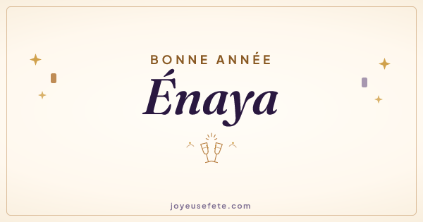 Image « Bonne année Énaya » au format large