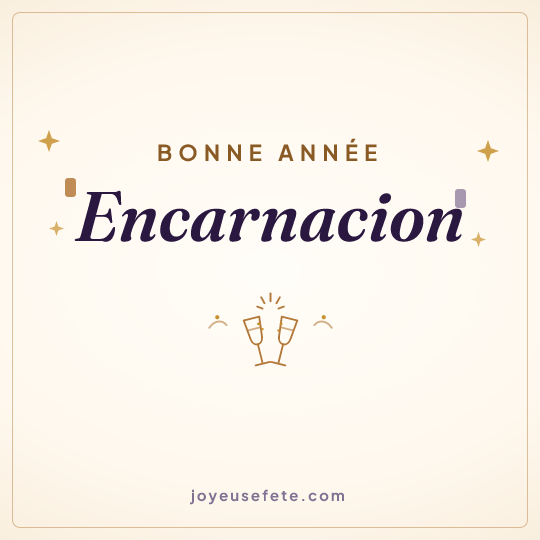 Image carrée « Bonne année Encarnacion » pour WhatsApp