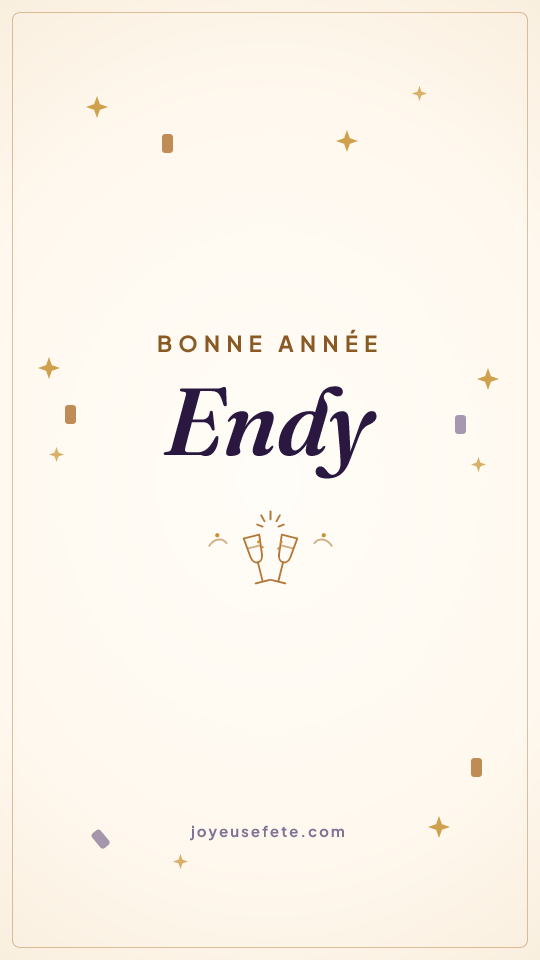 Image « Bonne année Endy » au format story
