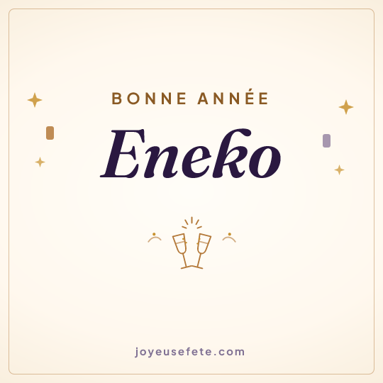 Image carrée « Bonne année Eneko » pour WhatsApp