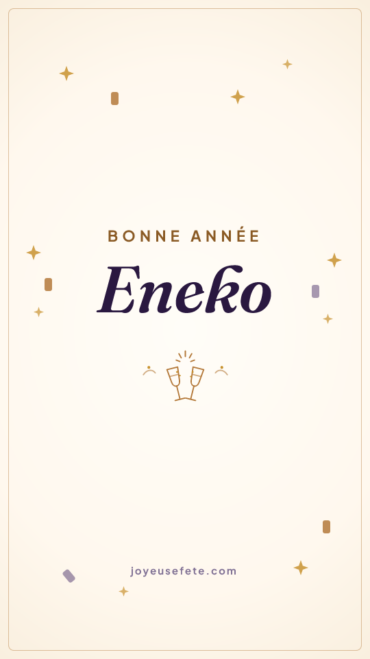 Image « Bonne année Eneko » au format story