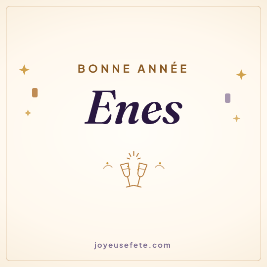 Image carrée « Bonne année Enes » pour WhatsApp