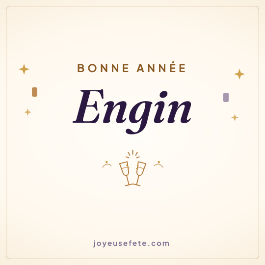 Image carrée « Bonne année Engin » pour WhatsApp