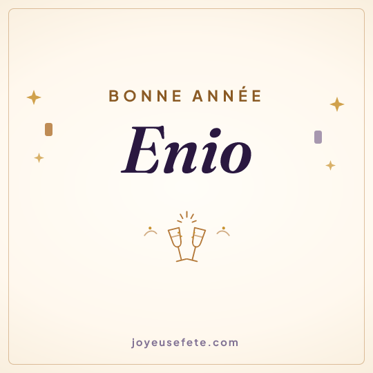 Image carrée « Bonne année Enio » pour WhatsApp