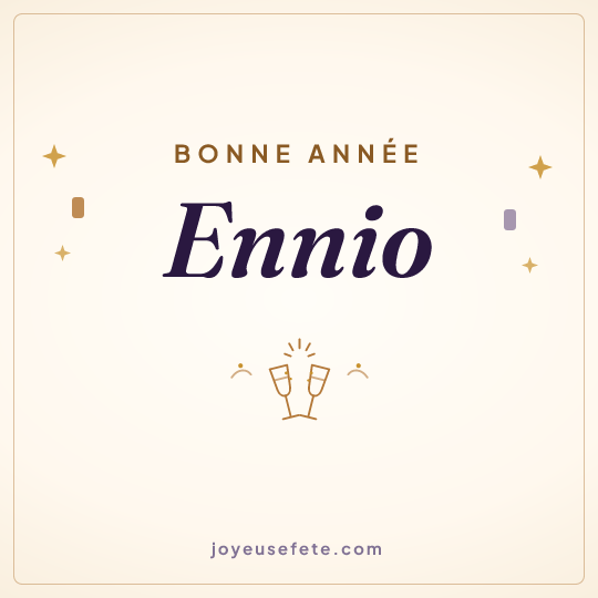 Image carrée « Bonne année Ennio » pour WhatsApp