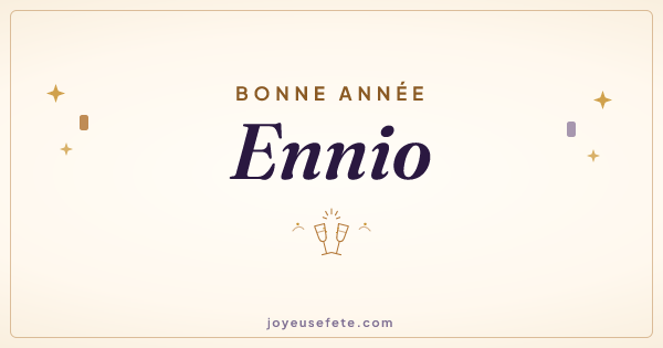 Image « Bonne année Ennio » au format large