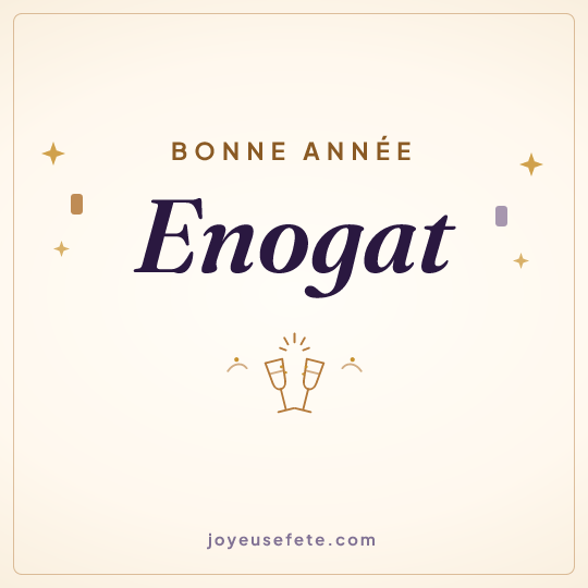 Image carrée « Bonne année Enogat » pour WhatsApp