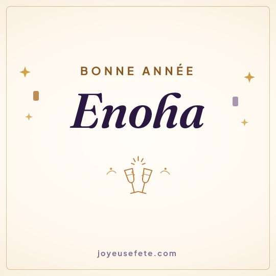 Image carrée « Bonne année Enoha » pour WhatsApp
