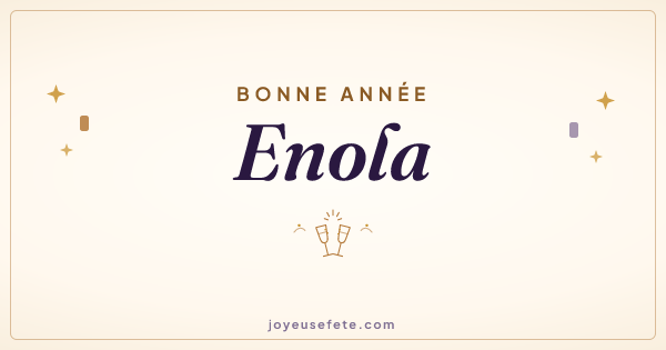 Image « Bonne année Enola » au format large