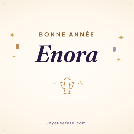 Image carrée « Bonne année Enora » pour WhatsApp