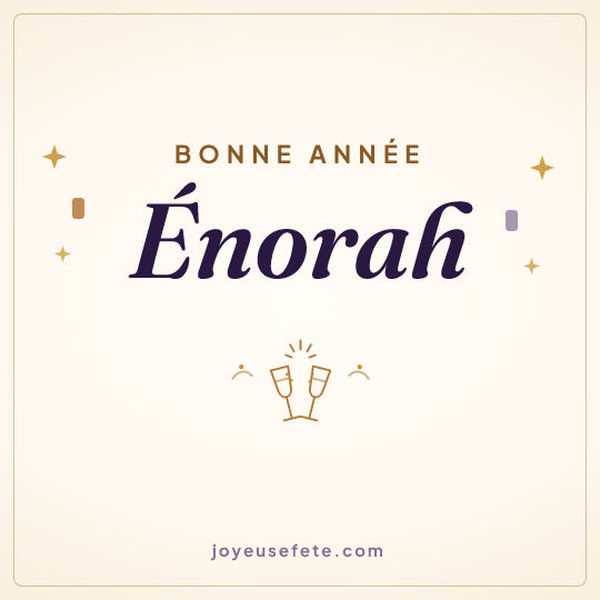 Image carrée « Bonne année Énorah » pour WhatsApp