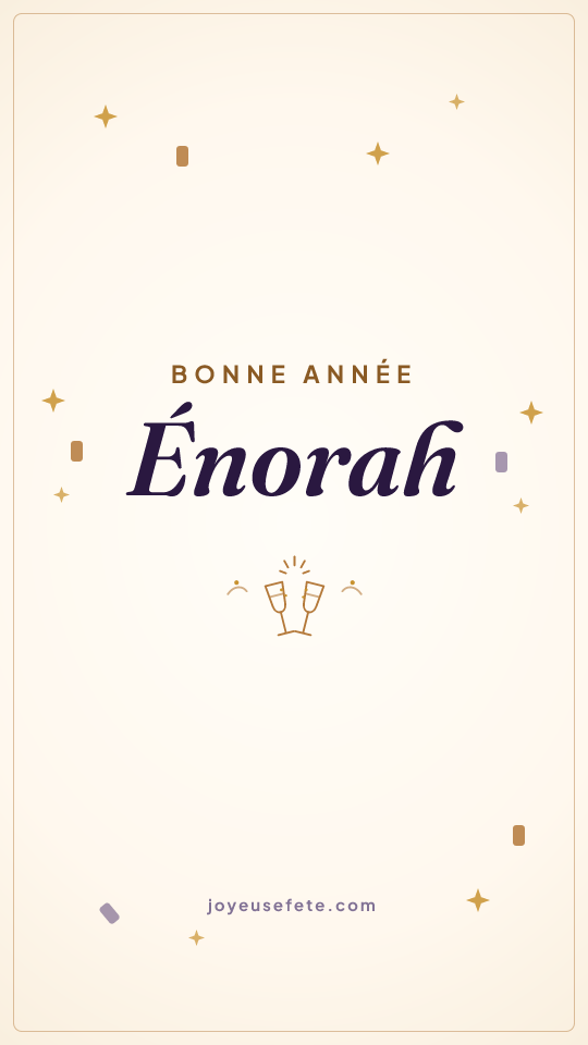 Image « Bonne année Énorah » au format story