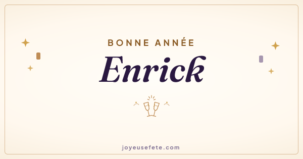 Image « Bonne année Enrick » au format large