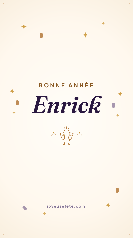 Image « Bonne année Enrick » au format story