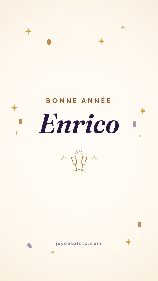 Image « Bonne année Enrico » au format story