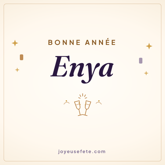 Image carrée « Bonne année Enya » pour WhatsApp