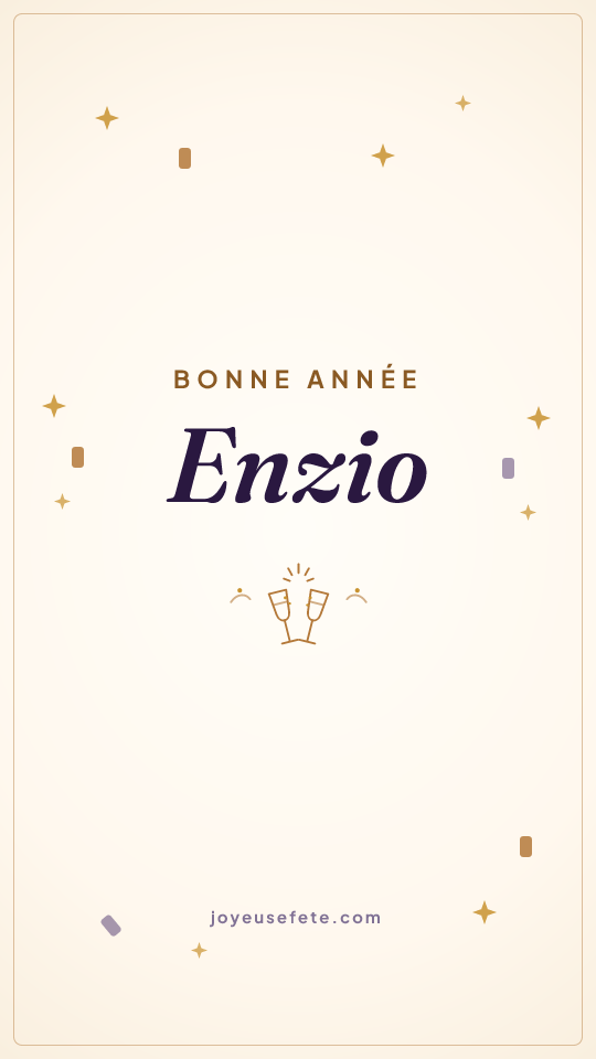 Image « Bonne année Enzio » au format story