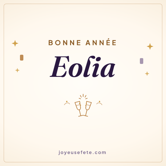 Image carrée « Bonne année Eolia » pour WhatsApp