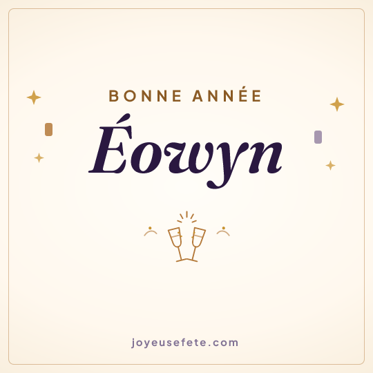 Image carrée « Bonne année Éowyn » pour WhatsApp