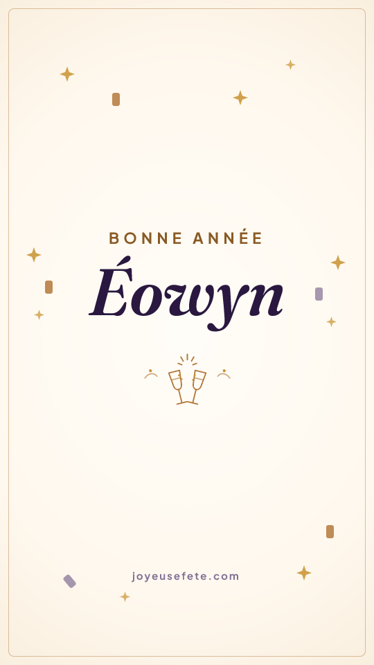 Image « Bonne année Éowyn » au format story