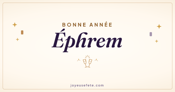 Image « Bonne année Éphrem » au format large