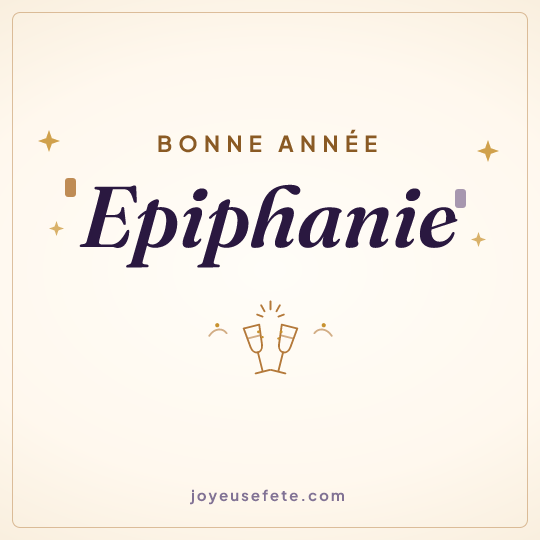 Image carrée « Bonne année Epiphanie » pour WhatsApp