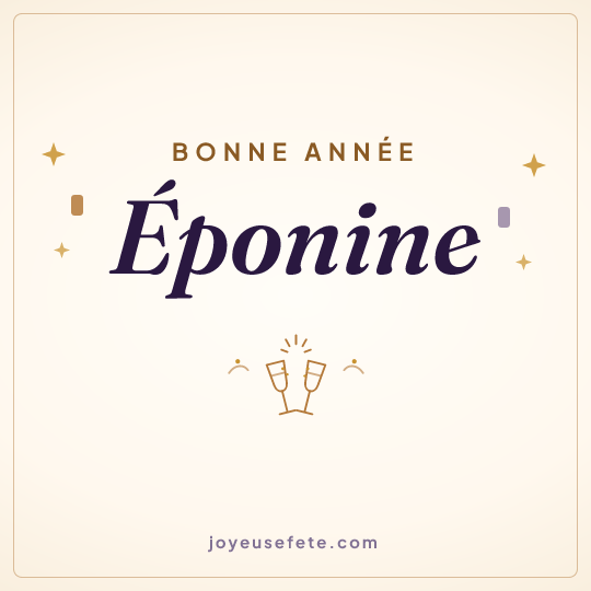 Image carrée « Bonne année Éponine » pour WhatsApp