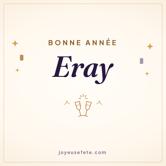 Image carrée « Bonne année Eray » pour WhatsApp