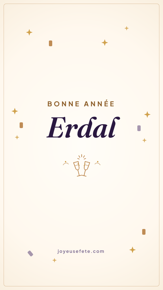 Image « Bonne année Erdal » au format story