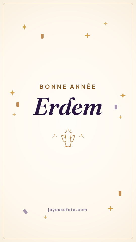 Image « Bonne année Erdem » au format story