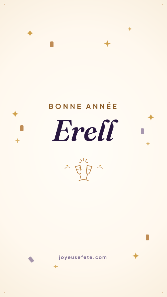 Image « Bonne année Erell » au format story