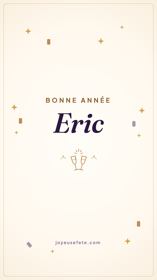 Image « Bonne année Eric » au format story