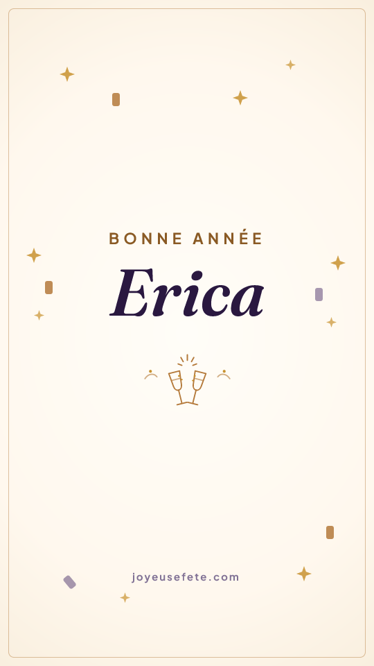 Image « Bonne année Erica » au format story