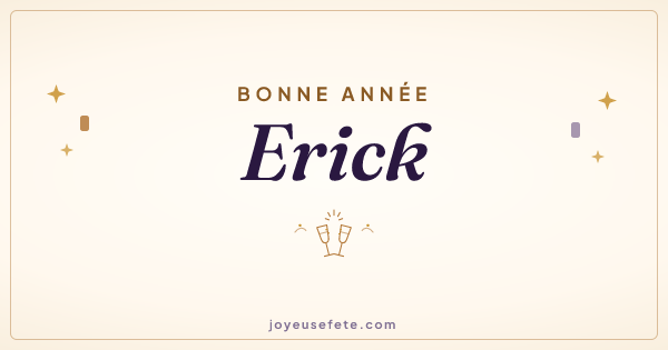 Image « Bonne année Erick » au format large