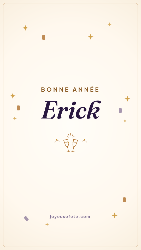 Image « Bonne année Erick » au format story