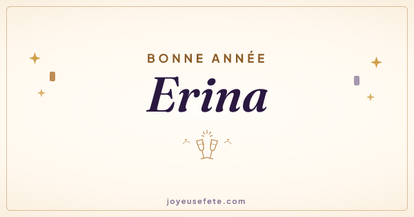 Image « Bonne année Erina » au format large