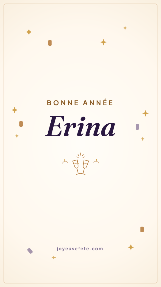 Image « Bonne année Erina » au format story