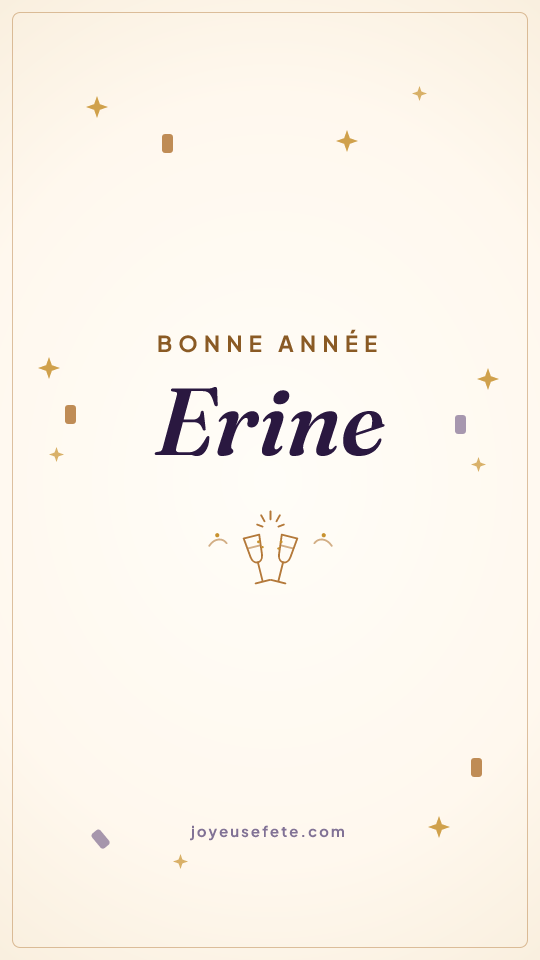 Image « Bonne année Erine » au format story