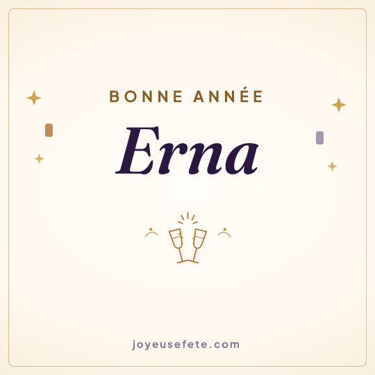 Image carrée « Bonne année Erna » pour WhatsApp