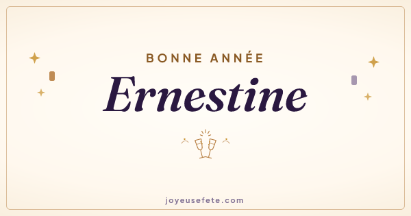 Image « Bonne année Ernestine » au format large