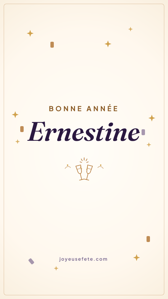 Image « Bonne année Ernestine » au format story