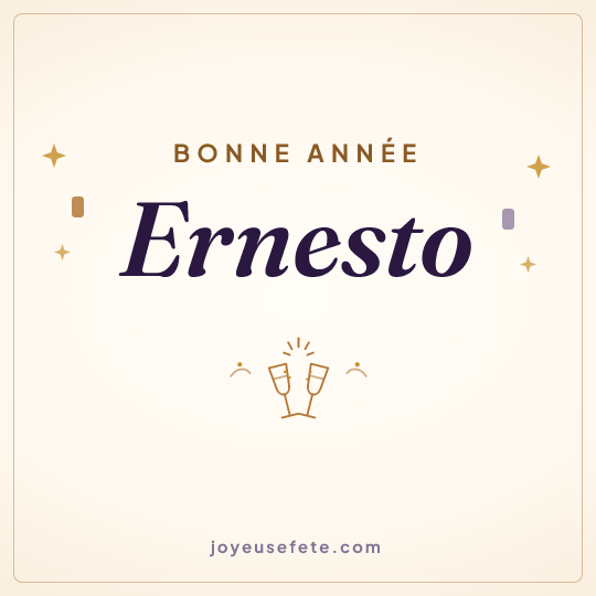 Image carrée « Bonne année Ernesto » pour WhatsApp