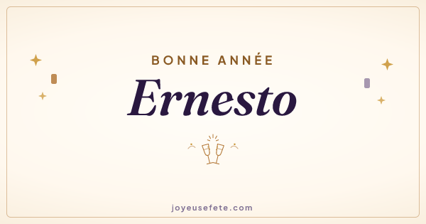 Image « Bonne année Ernesto » au format large