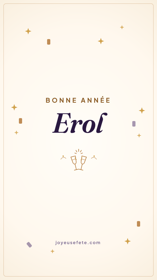 Image « Bonne année Erol » au format story