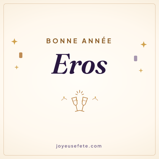 Image carrée « Bonne année Eros » pour WhatsApp