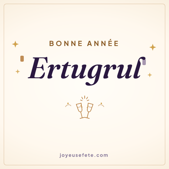 Image carrée « Bonne année Ertugrul » pour WhatsApp
